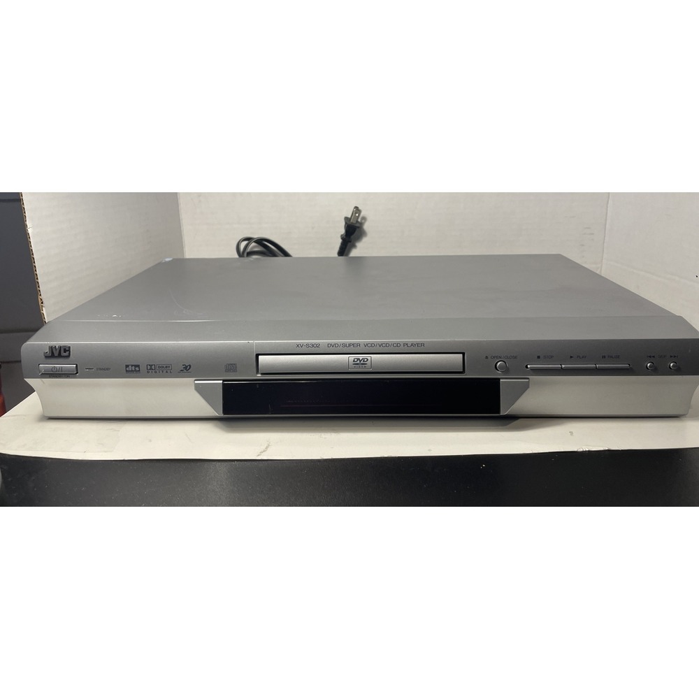 JVC  XV-S302 DVD/SUPER VCD/CD Player Tested  W/Cord / No Remote